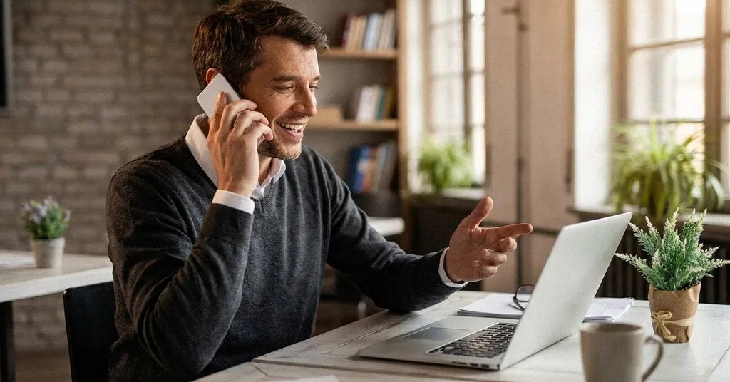 Man researching the best business savings accounts